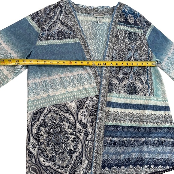 Catherines Open Front Paisley Cardigan Top Size 0X - Picture 12 of 17